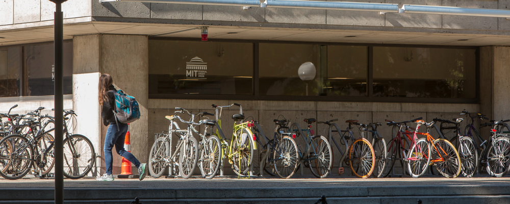 Bicycles outside of the Student Center