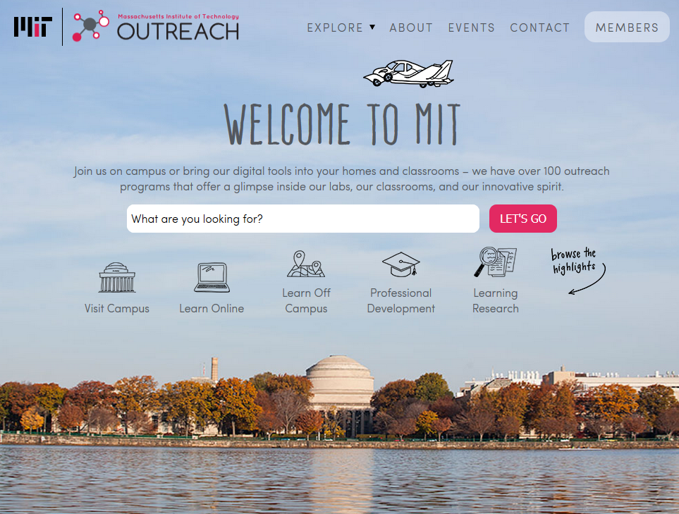 MIT outreach website