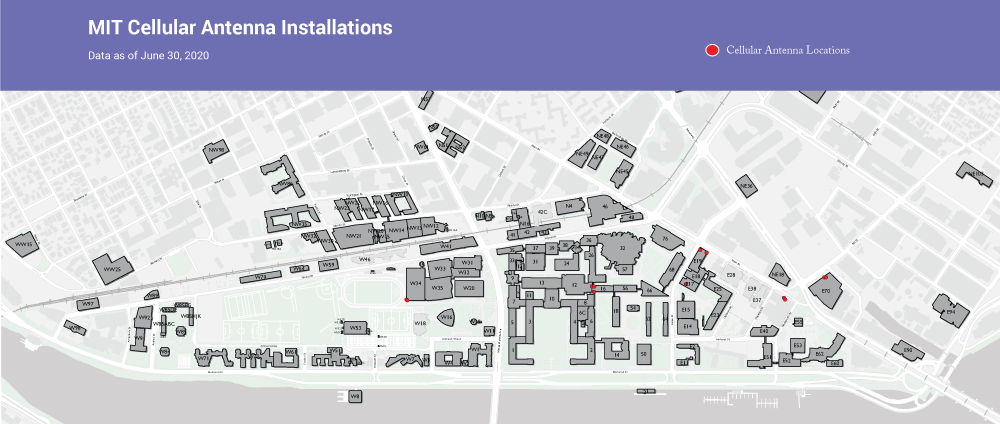 Map of MIT cellular installations