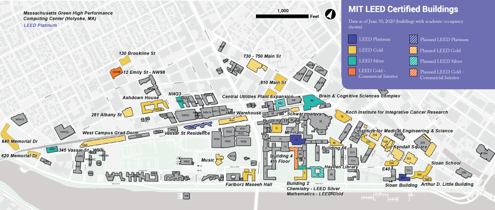 Map of MIT LEED projects